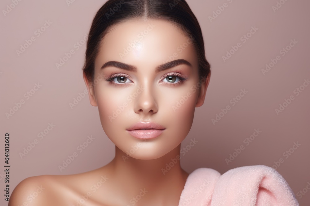 Beautiful young woman with clean fresh skin.Concept of facial care. Cosmetology, beauty and spa Beautiful young woman with clean fresh skin.Concept of facial care. Cosmetology, beauty and spa