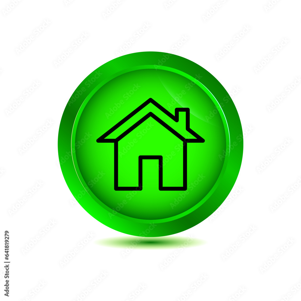 house icon in glossy button vector illustration house icon in glossy button vector illustration