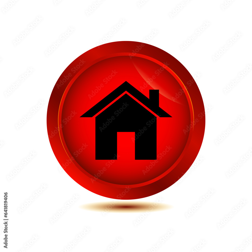 house icon in glossy button vector illustration house icon in glossy button vector illustration