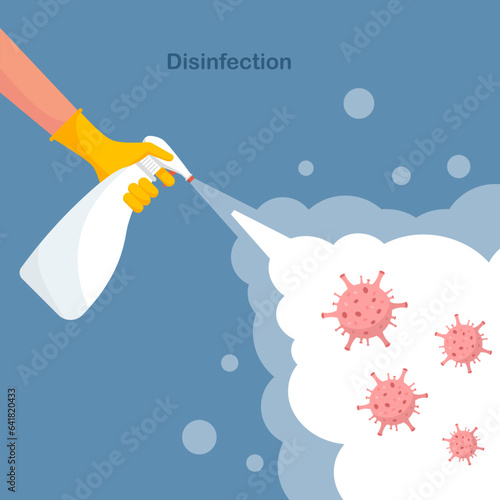 Disinfection of bacteria, antiviral agents, spray cans and wearing anti-pollution equipment.