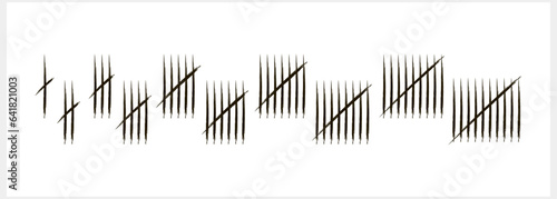 Doodle tally mark count icon Sketch vector stock illustration EPS 10