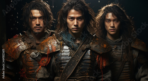 Ancient Chinese warriors on the battlefield