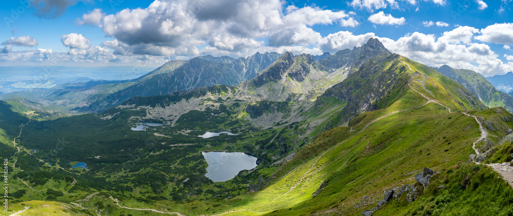 panoramic view on Tatra mountain in Poland