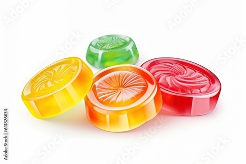 candy jelly sweets on white background photo