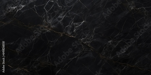 Black marble natural pattern for background, abstract black and white, generative ai