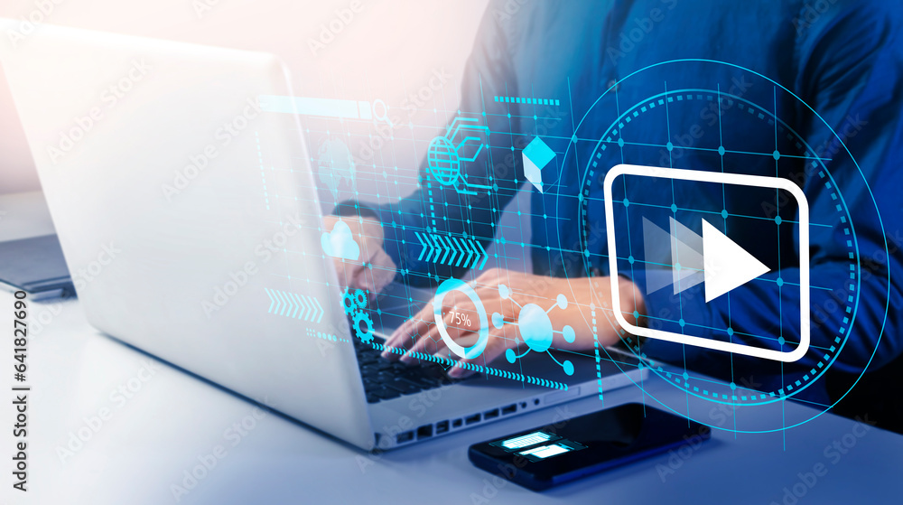 businessman use computer and mobile devices to work,Using apps to search, view images or send them to the cloud.