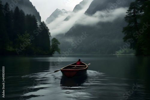 Ein Boot auf einem wunderschönen See