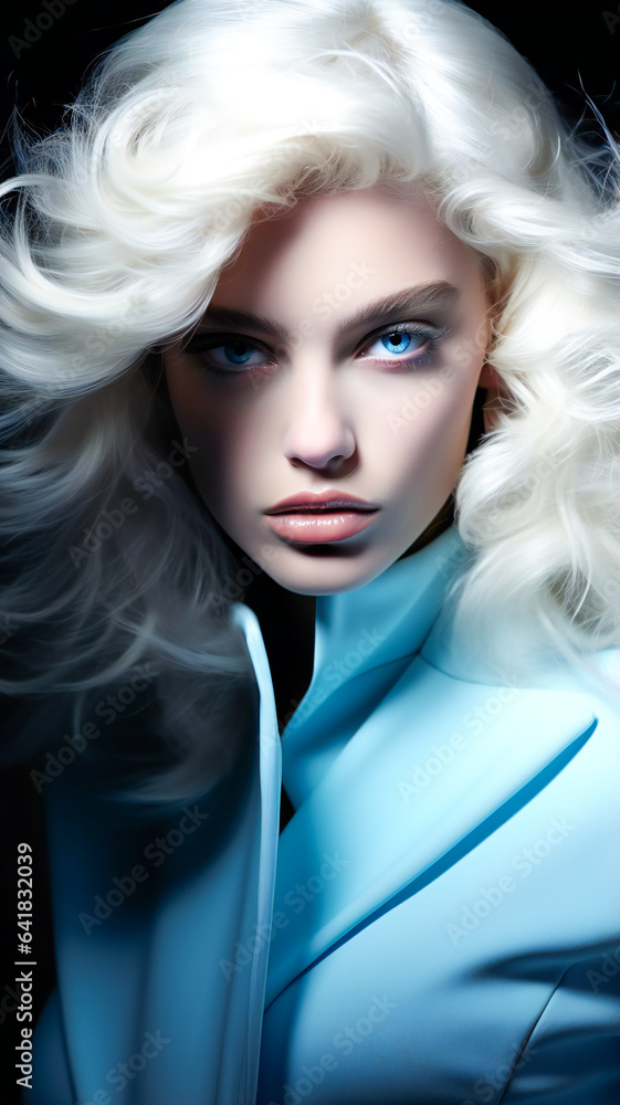 Elegant Fashion Model. Glamorous Portrait of a Blonde Woman with Blue Eyes Elegant Fashion Model. Glamorous Portrait of a Blonde Woman with Blue Eyes