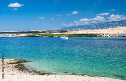 paradise beach on Pag island in Croatia