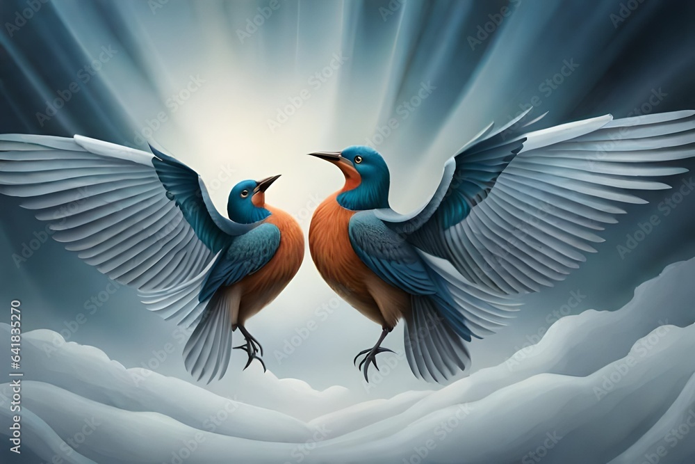 Obraz premium illustration of a flying bird