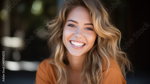 Teenager girl posing smiling on a natural background.