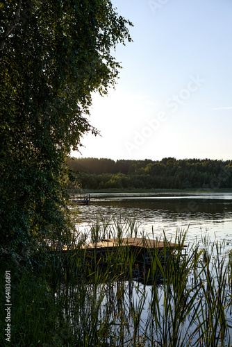 Obraz na płótnie lake in the sunset w salonie
