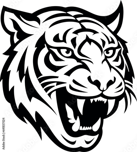 Simple Tiger Head Logo Mascot Vector Illustration Design for Brand Identity
