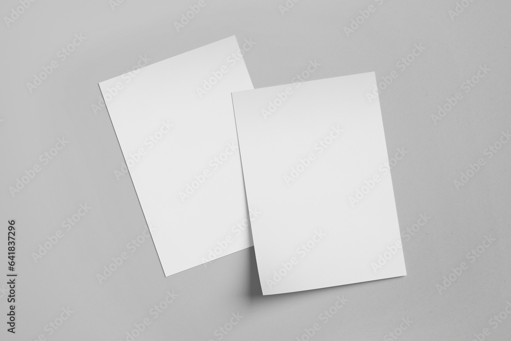 White vertical paper sheet Mockup, A4 size - obrazy, fototapety, plakaty 