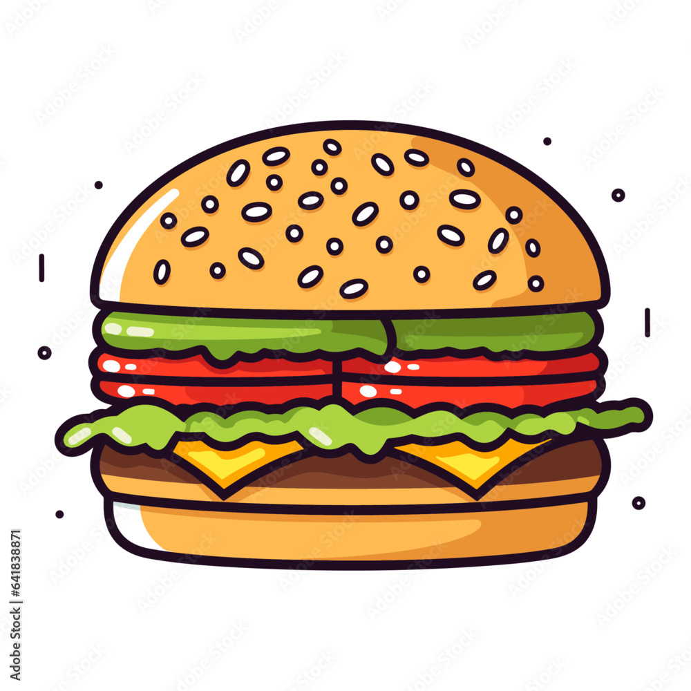 Burger vector illustration Burger vector illustration