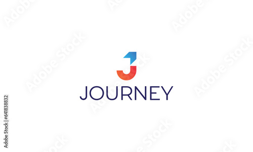Letter j minimal travel and journey logo