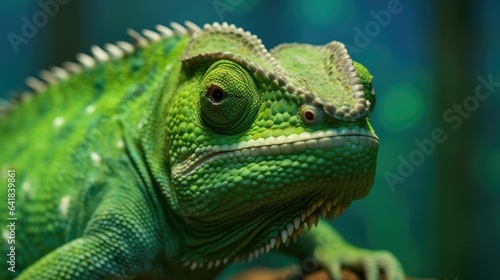 green chameleon © DX