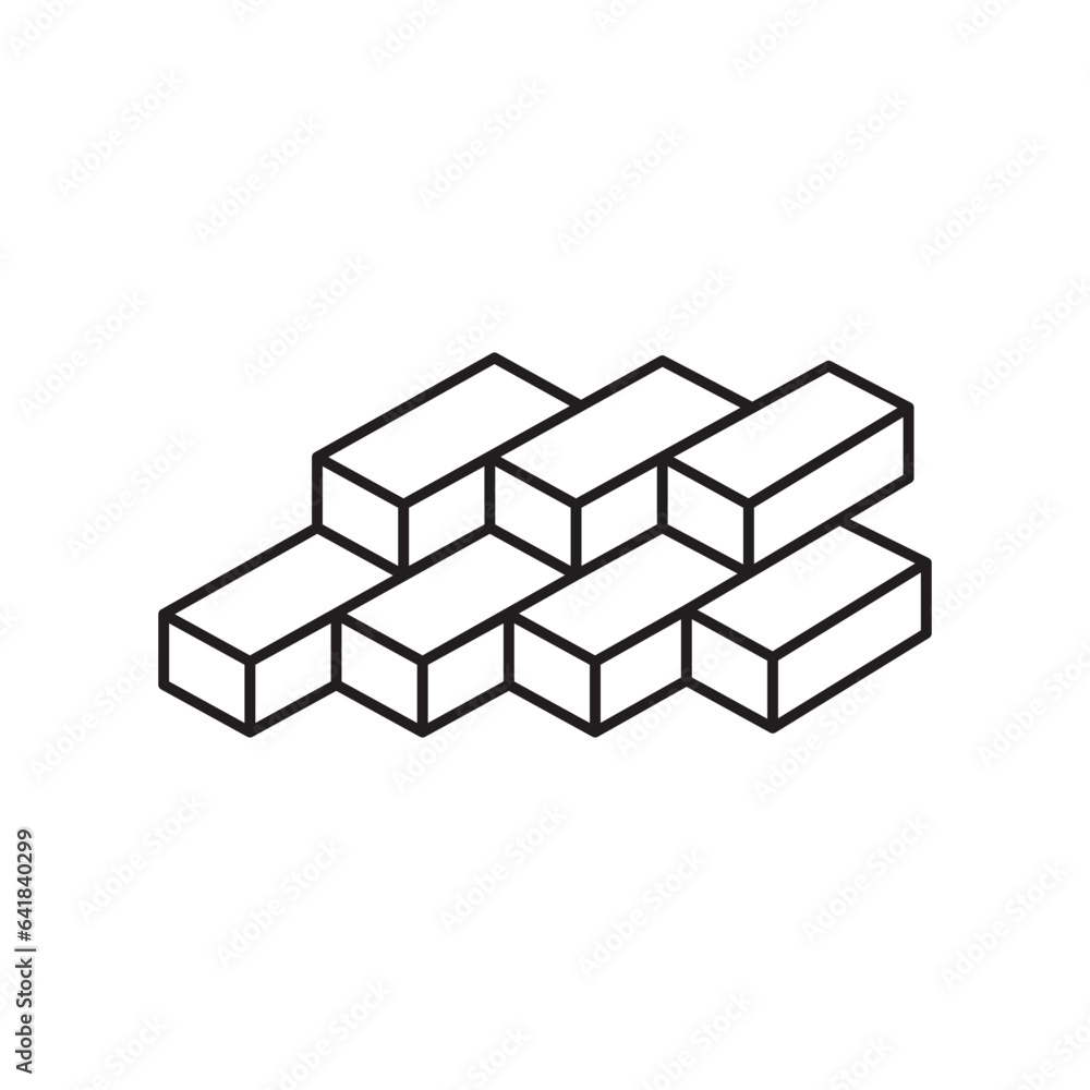 Stretcher bond pattern icon. For paving floor material i.e. parquet wood, tile. And stone, cobblestone, brick, concrete block for landscape i.e. garden, road, driveway, patio, walkway Stretcher bond pattern icon. For paving floor material i.e. parquet wood, tile. And stone, cobblestone, brick, concrete block for landscape i.e. garden, road, driveway, patio, walkway