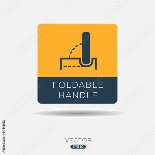 (Foldable Handle) Icon, Vector sign.
