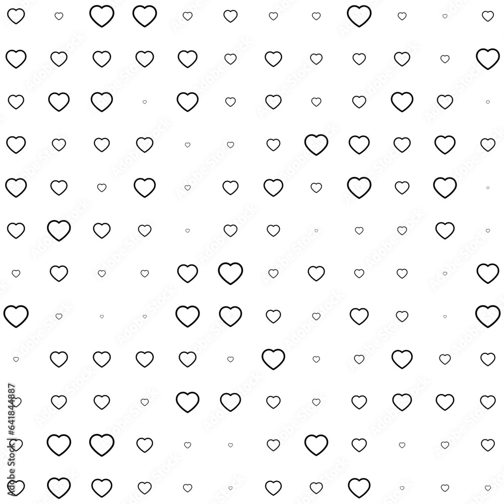 Hearts line random pattern background. Vector illustration.