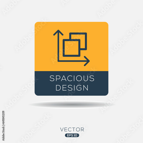 (Spacious design) Icon, Vector sign.