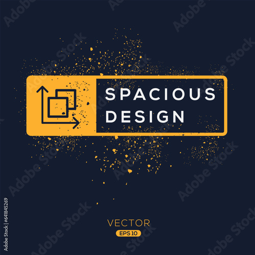 (Spacious design) Icon, Vector sign.