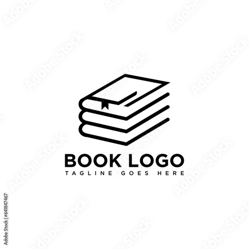 Book logo design. isolated in white background. book icon. modern design. vector illustration