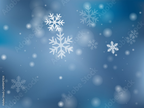 Festive heavy snow flakes illustration. Snowfall dust freeze elements. Snowfall weather white teal blue design. Vibrant snowflakes christmas theme. Snow hurricane scenery.