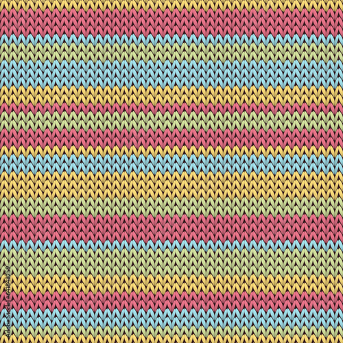 Cotton horizontal stripes knitting texture