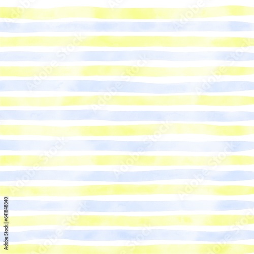 Yellow Blue Stripe Hand Drawn Background