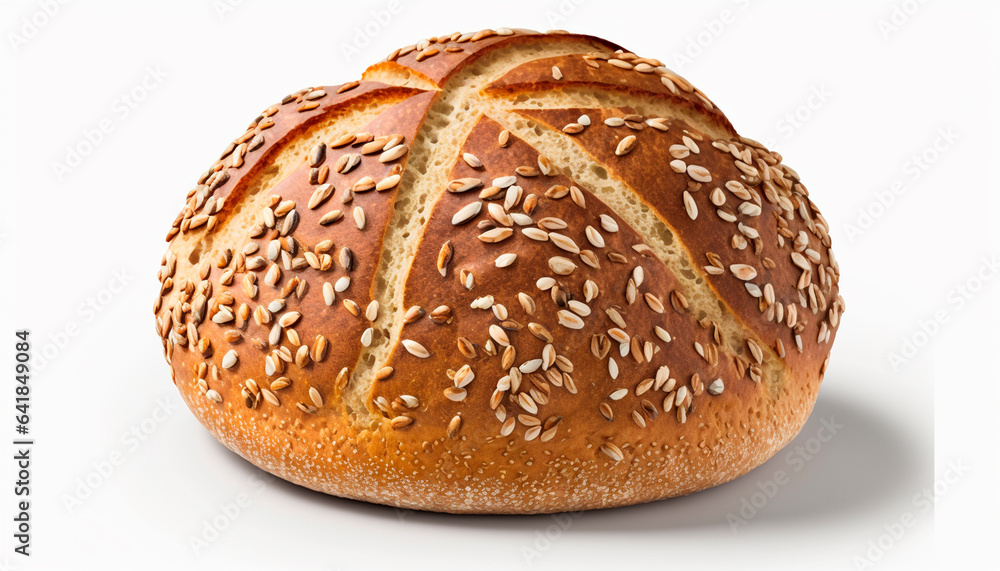Fresh hot bread isolate on white background, Generative AI, Fresh hot bread isolate on white background, Generative AI,