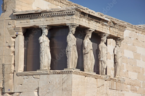 The acropolis hill. Caryatids