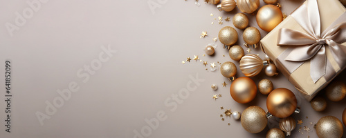 Christmas presents with gold and silver decoration © MiraCle72