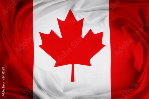 Silky Canadian flag