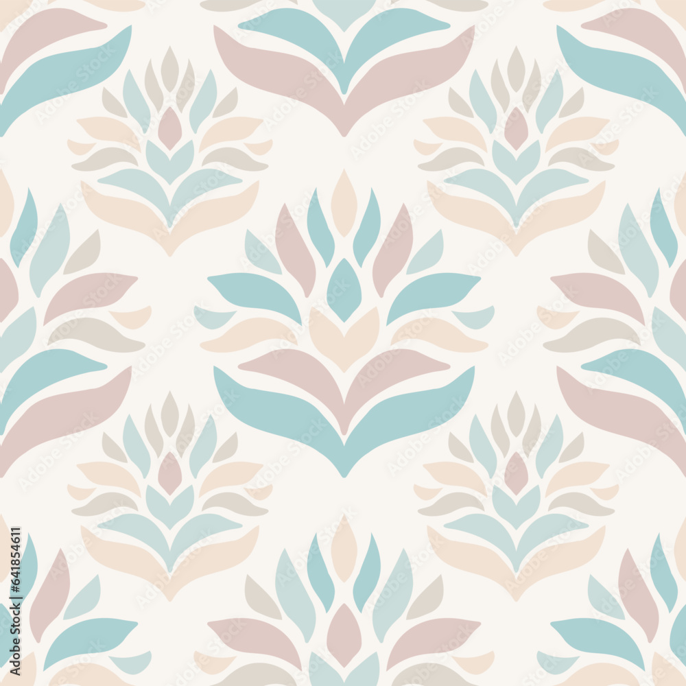 Powder Ornament. Decorative seamless pattern. Repeating background. Tileable wallpaper print.