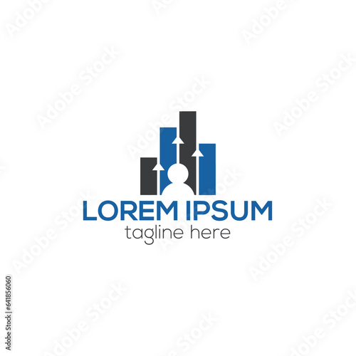 Consulting firm human resource logo design vector template illustration