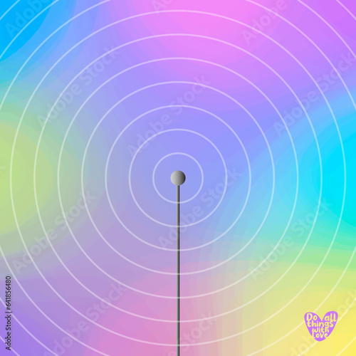 Frequency. Radio waves illustrations. Colorful abstract background. Electromagnetic radiation. Wavelenght. Hertzian wave. Airwaves signal.Do all things with love. 528 Hz.
