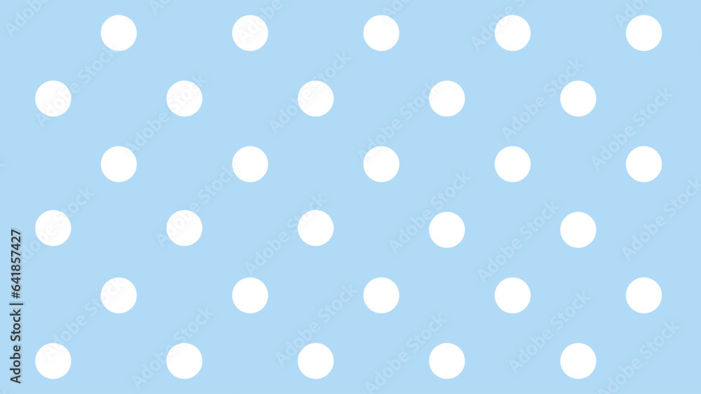 Blue seamless pattern with white polka dots