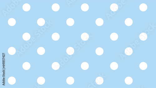 Blue seamless pattern with white polka dots