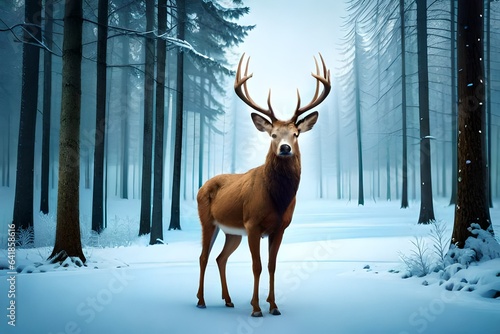 deer in the woods © Muslim