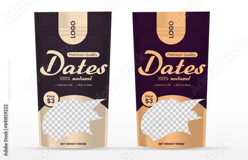 Food product disposable packaging isolated vector templates.