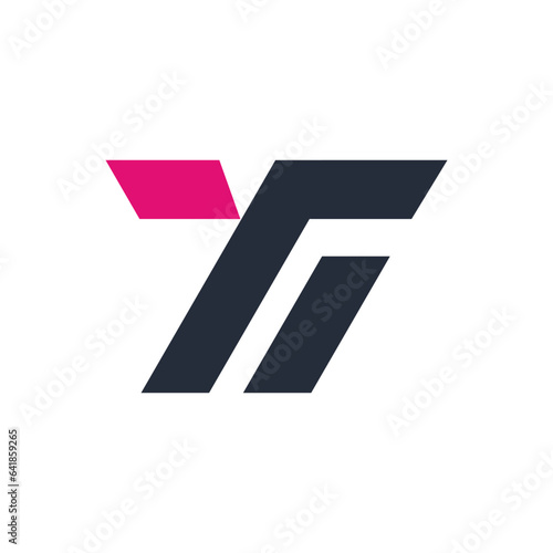 Letter T logo design icon element with modern creative concept