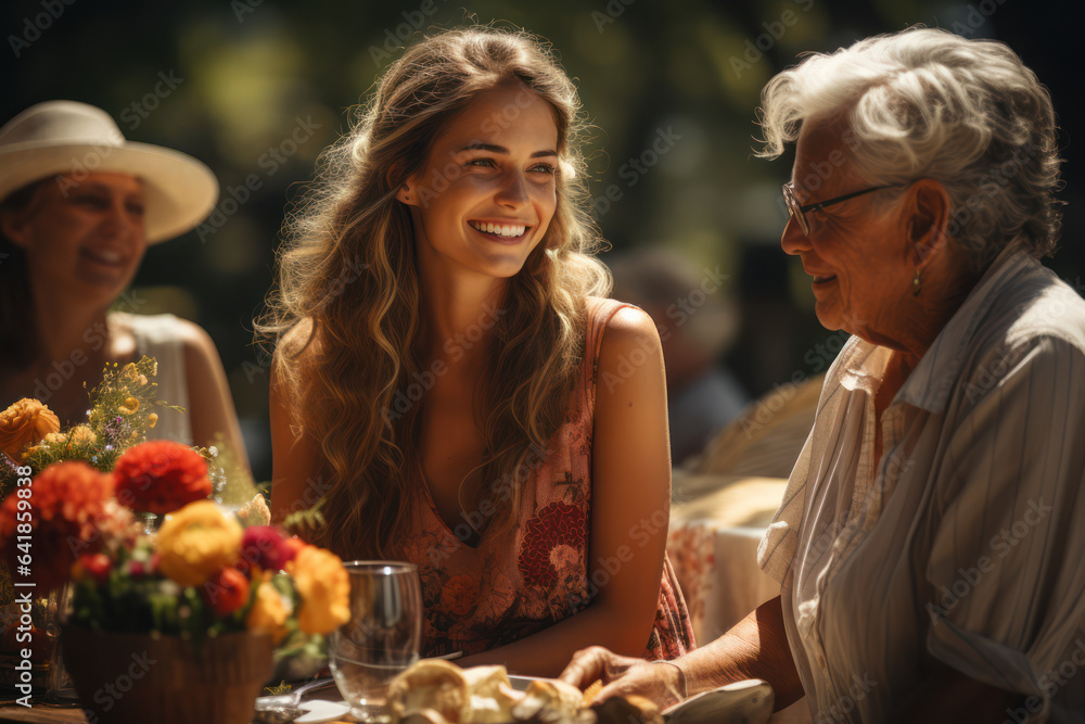 Lifelong Friends. Seniors gathered for a picnic, illustrating the lasting friendships in senior life. Generative Ai. Lifelong Friends. Seniors gathered for a picnic, illustrating the lasting friendships in senior life. Generative Ai.