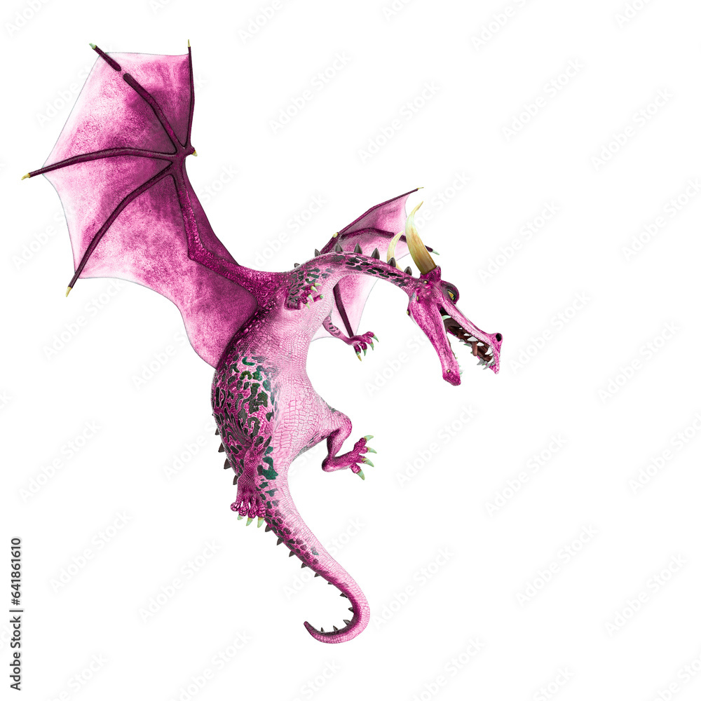 Fototapeta premium green dragon cartoon in a white background