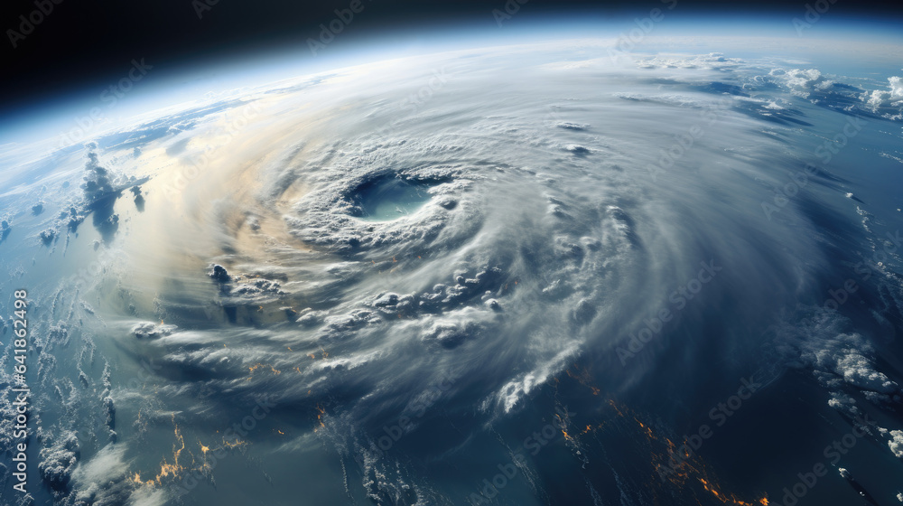 satellite view of hurricane