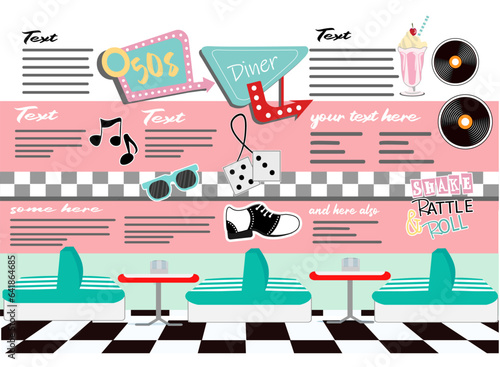 50s background with text layout 