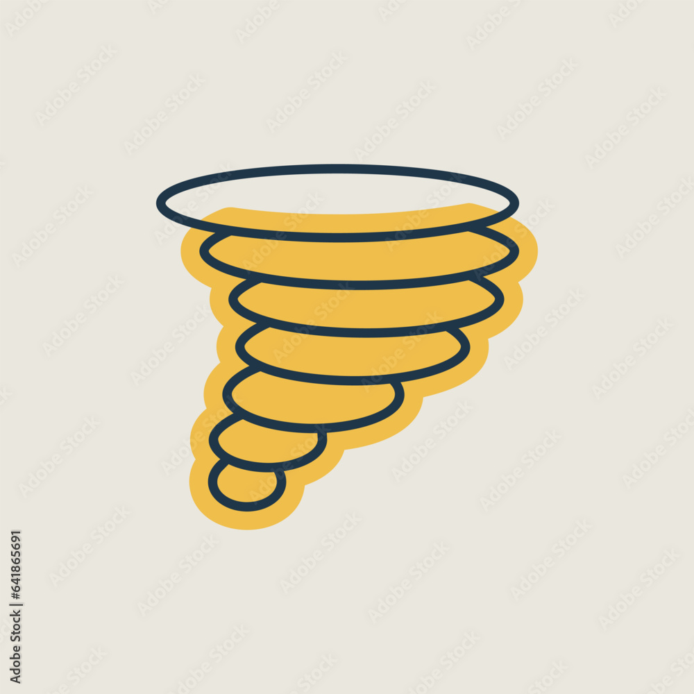 Tornado vector flat icon. Whirlwind storm sign Tornado vector flat icon. Whirlwind storm sign