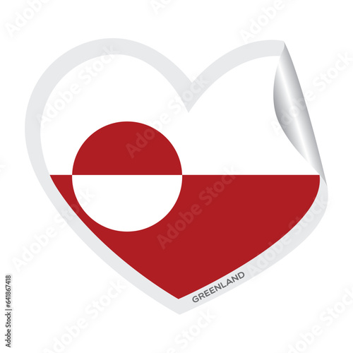 Free Download Isolated heart shape with the flag of Greenland Vector - GFXLoad