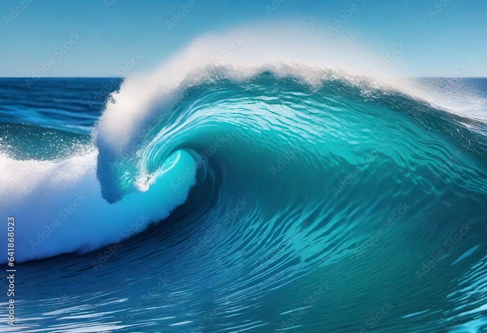 Blue ocean wave background Stock Illustration | Adobe Stock