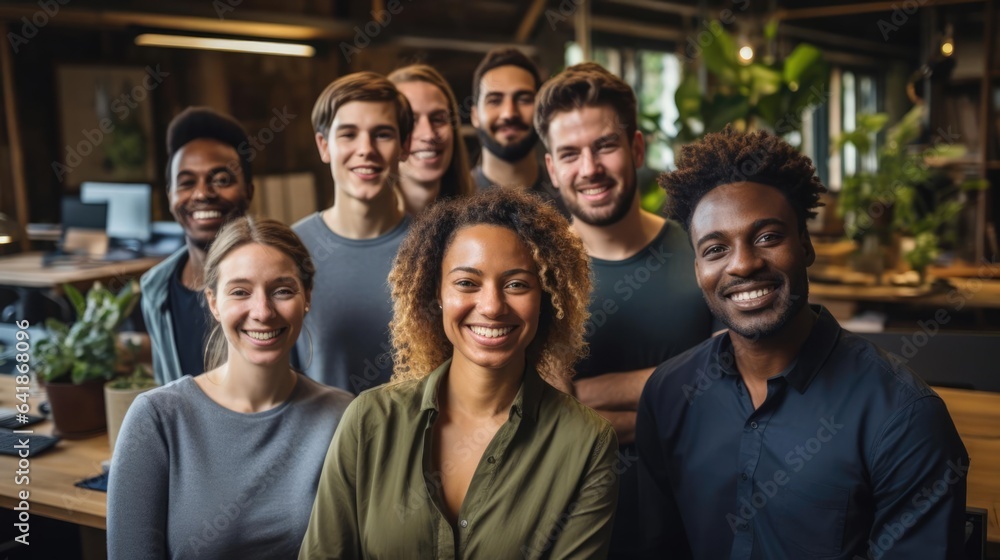 portrait of a diverse and invlusive technology developer team in happy workplace portrait of a diverse and invlusive technology developer team in happy workplace